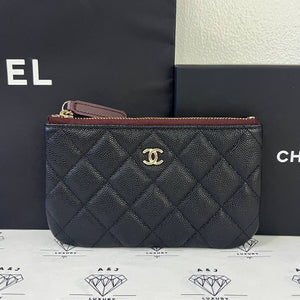 [PRE LOVED] Chanel Mini O Case in Black Caviar GHW (microchipped)