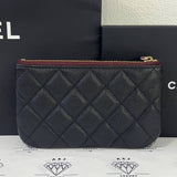 [PRE LOVED] Chanel Mini O Case in Black Caviar GHW (microchipped)