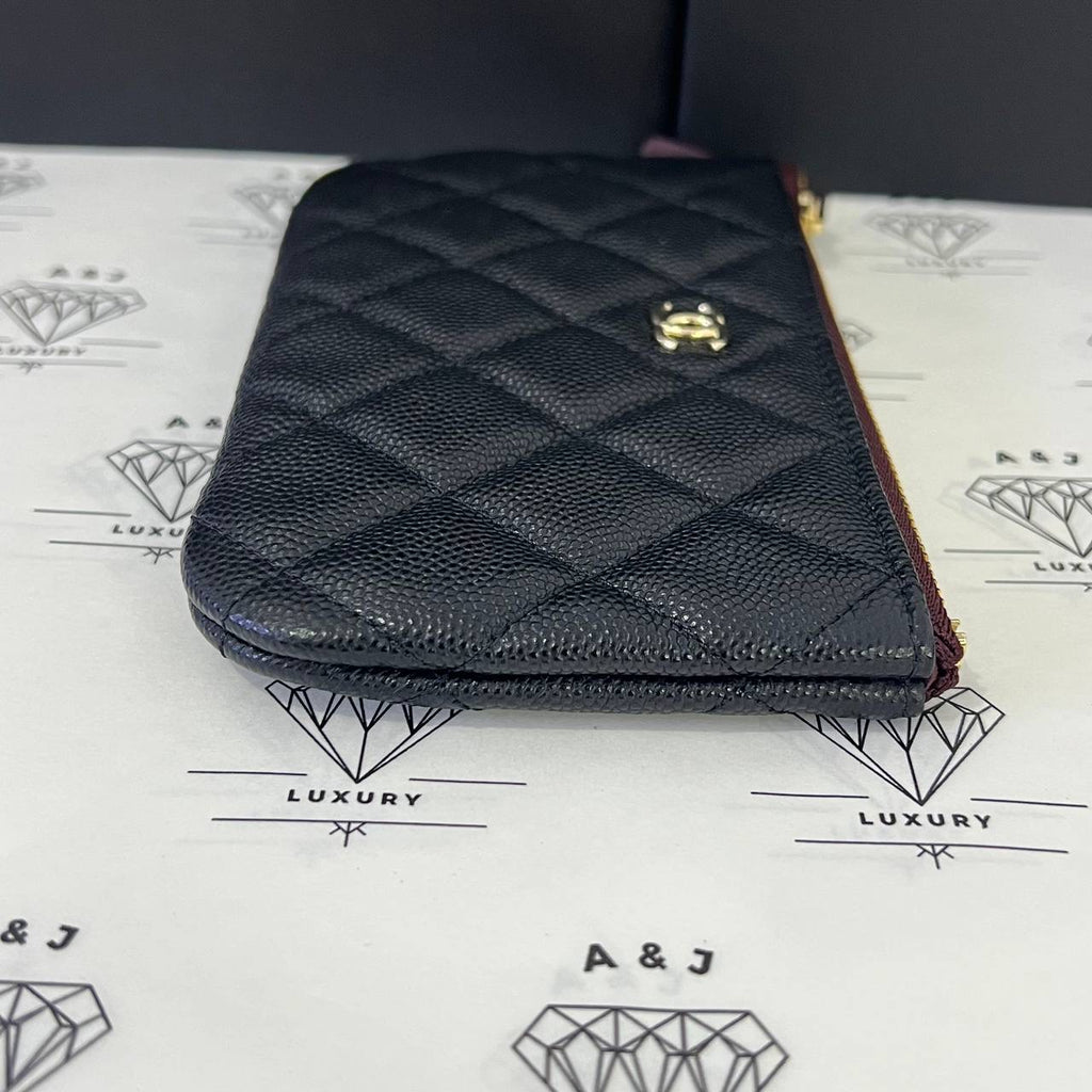 [PRE LOVED] Chanel Mini O Case in Black Caviar GHW (microchipped)