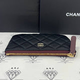 [PRE LOVED] Chanel Mini O Case in Black Caviar GHW (microchipped)