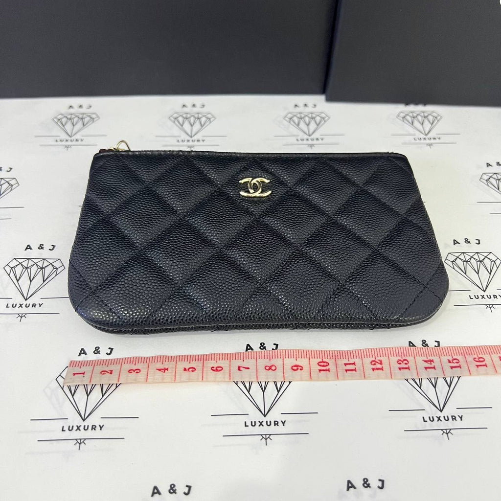 [PRE LOVED] Chanel Mini O Case in Black Caviar GHW (microchipped)