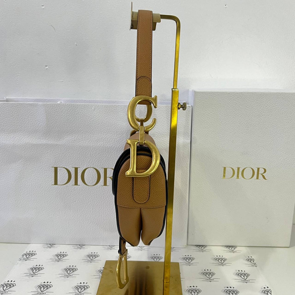 [PRE LOVED] Christian Dior Saddle in Caramel Grained Calfskin Leather GHW (2021)