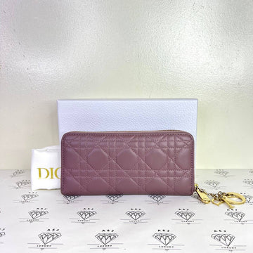[PRE LOVED] Christian Dior Voyageur Long Wallet in Lotus Pearl GHW