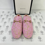 [PRE LOVED] Gucci Princetown Mules in Pink Lace Size 39EU