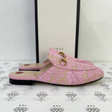 [PRE LOVED] Gucci Princetown Mules in Pink Lace Size 39EU