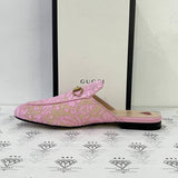 [PRE LOVED] Gucci Princetown Mules in Pink Lace Size 39EU