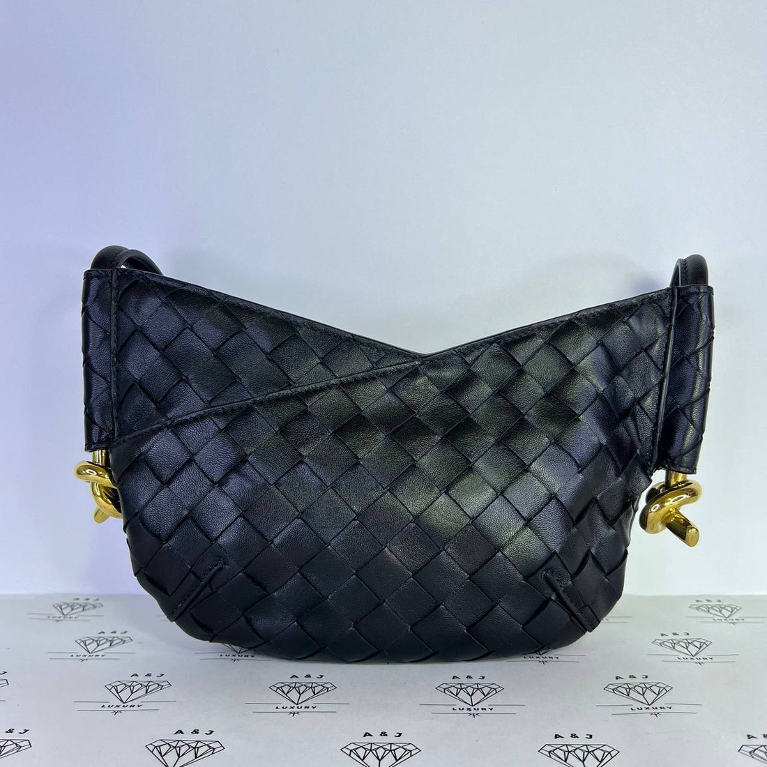 [PRE LOVED] Bottega Veneta Mini Solstice Shoulder Bag in Black GHW