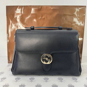 [PRE LOVED] Gucci Medium Interlocking Bag in Black GHW