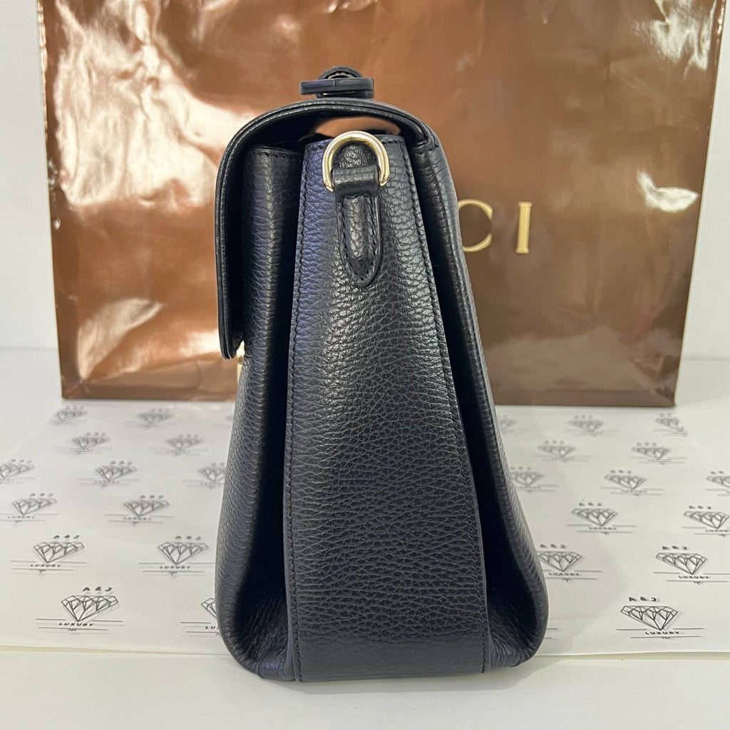 [PRE LOVED] Gucci Medium Interlocking Bag in Black GHW