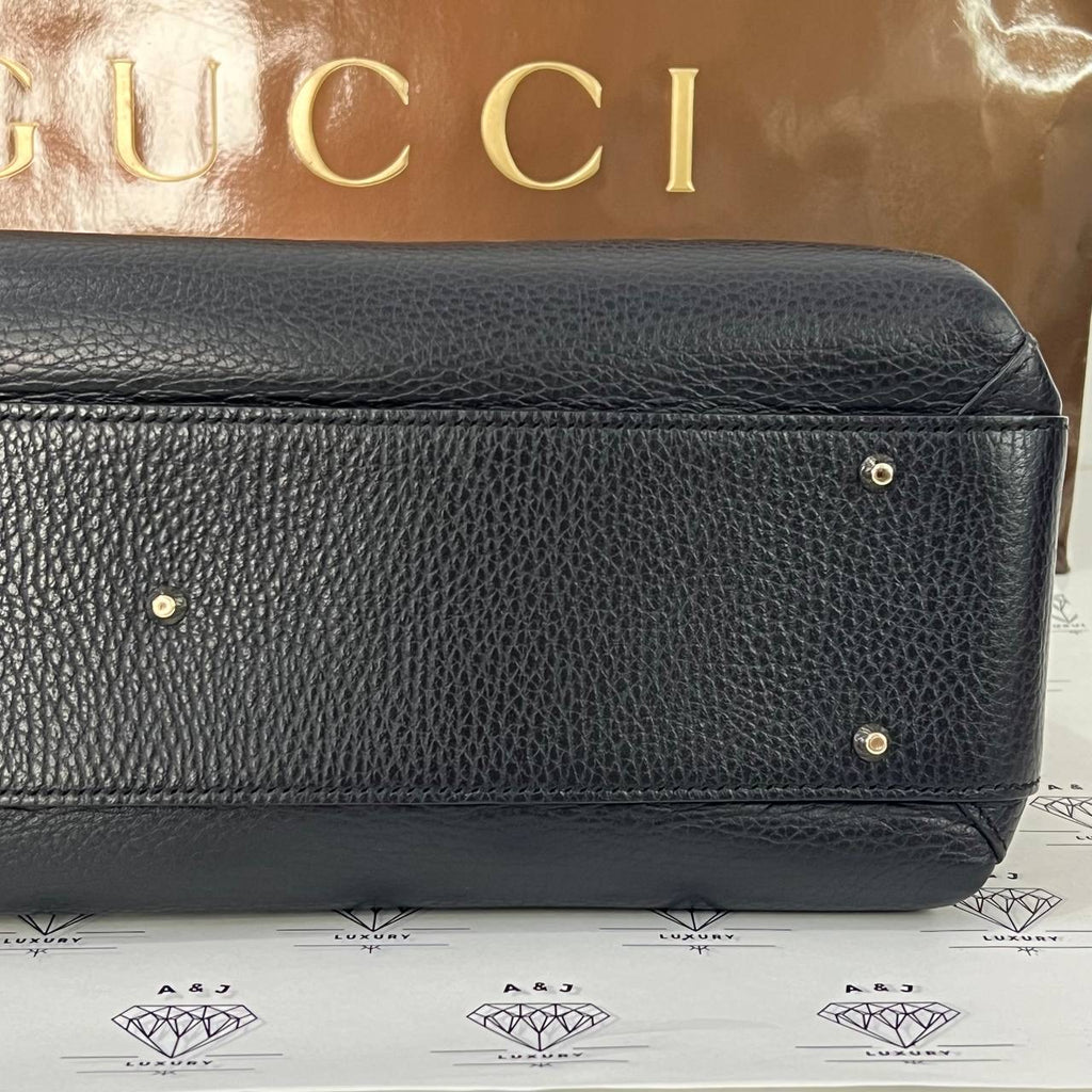 [PRE LOVED] Gucci Medium Interlocking Bag in Black GHW