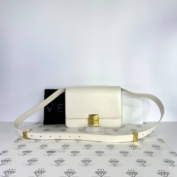 [PRE LOVED] Givenchy GV3 Crossbody Bag in White Calfskin Leather GHW
