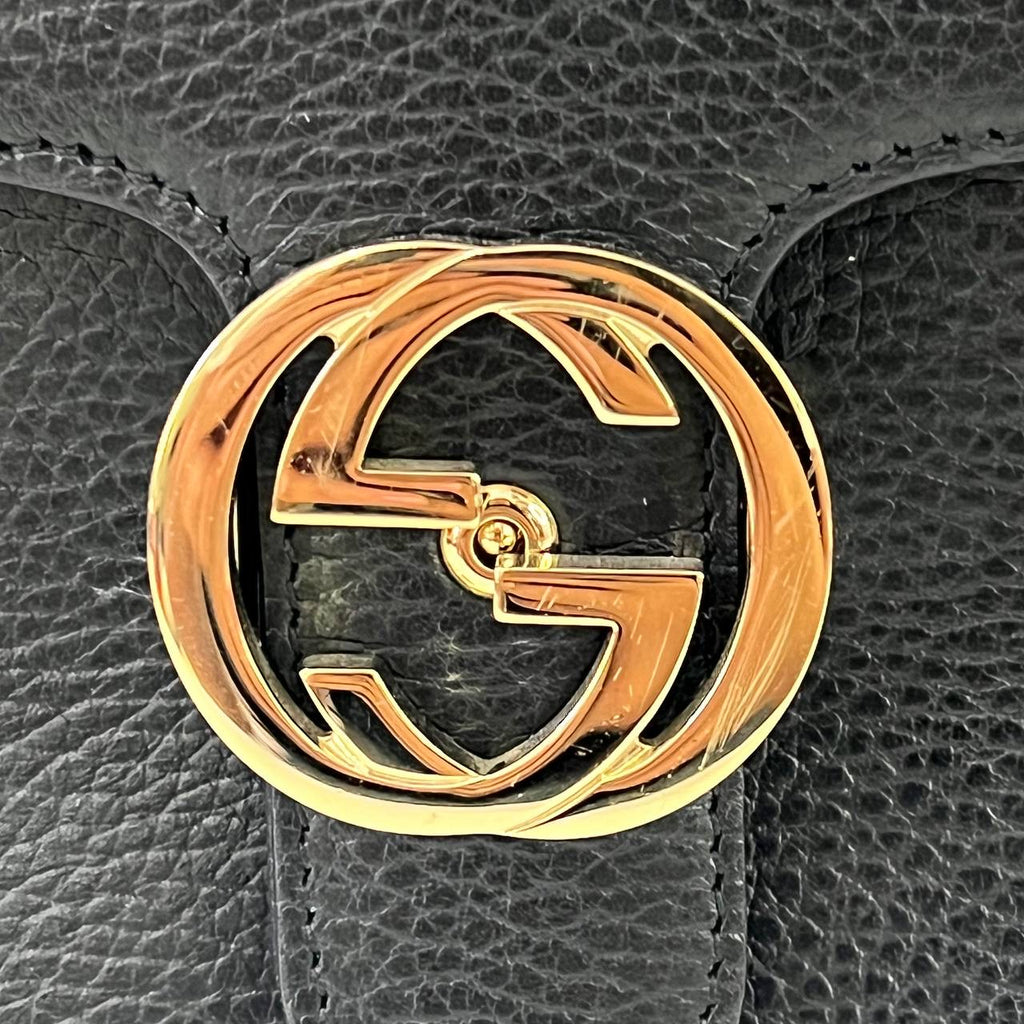 [PRE LOVED] Gucci Medium Interlocking Bag in Black GHW