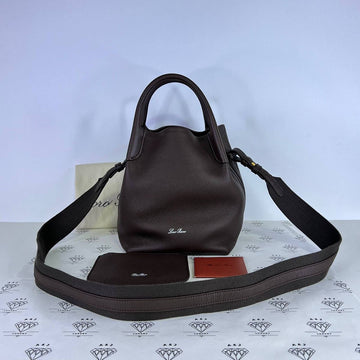 [PRE LOVED] Loro Piana Small Bale in Dark Chocolate GHW