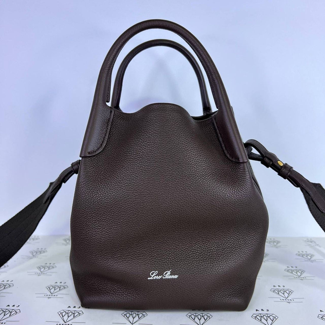 [PRE LOVED] Loro Piana Small Bale in Dark Chocolate GHW