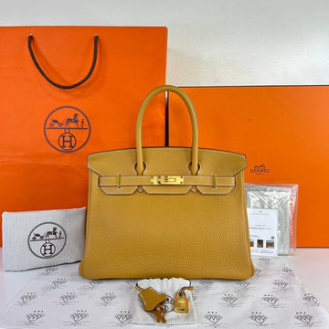 [PRE LOVED] Hermes Birkin 30 Retourne in Natural Sable Togo Leather GHW (Stamp T - 2015)