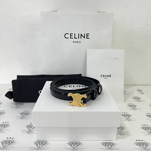 [BRAND NEW] Celine Small Triomphe Belt in Black Size 85