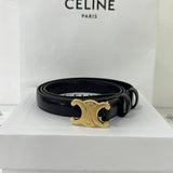 [BRAND NEW] Celine Small Triomphe Belt in Black Size 85