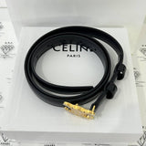 [BRAND NEW] Celine Small Triomphe Belt in Black Size 85