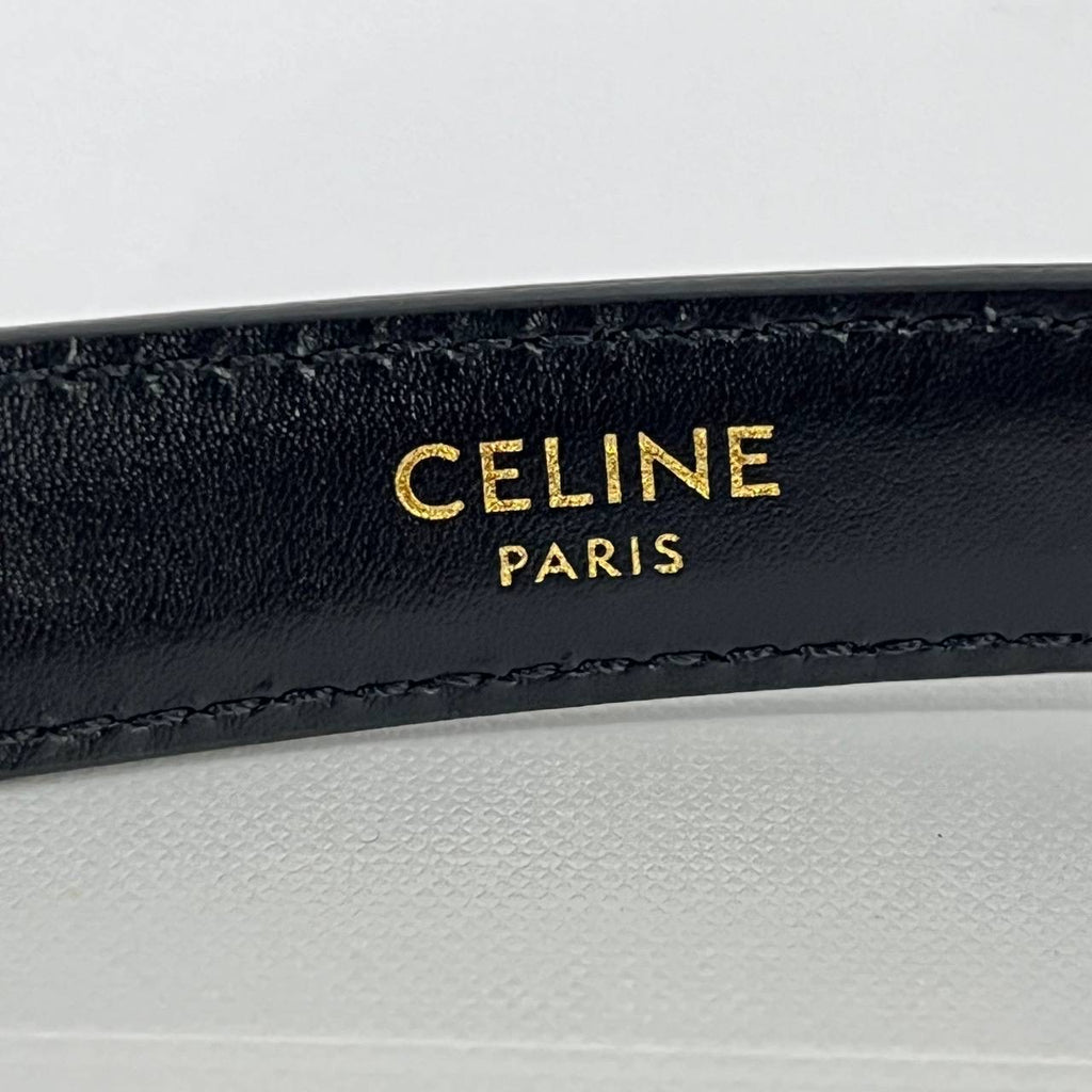 [BRAND NEW] Celine Small Triomphe Belt in Black Size 85