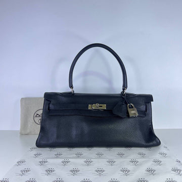 [PRE LOVED] Hermes Kelly 42 JPG Shoulder in Black Clemence Leather PHW (Stamp M Square - 2009)