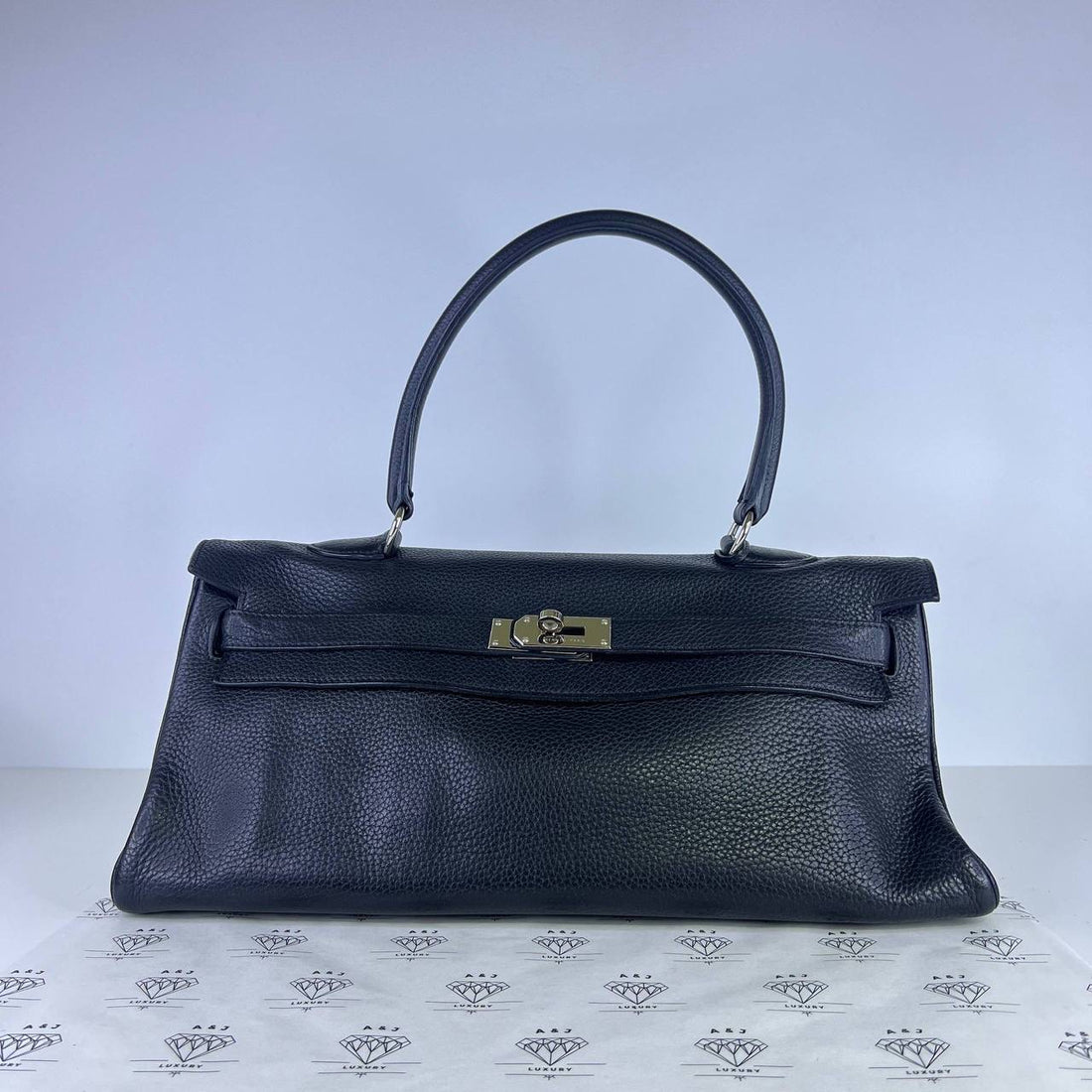 [PRE LOVED] Hermes Kelly 42 JPG Shoulder in Black Clemence Leather PHW (Stamp M Square - 2009)