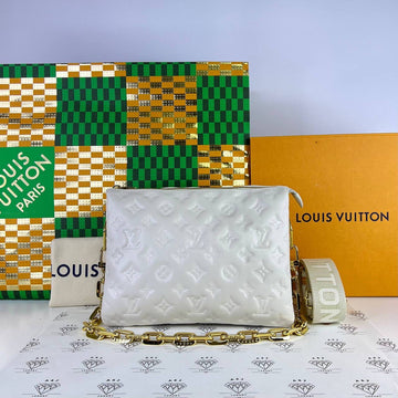 [PRE LOVED] Louis Vuitton Coussin PM in Creme Monogram Lambskin GHW (microchipped)