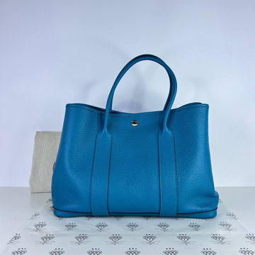 [PRE LOVED] Hermes Garden Party Tote (GPT) 36 in Bleu Zanzibar Negonda PHW (Stamp R Square - 2014)