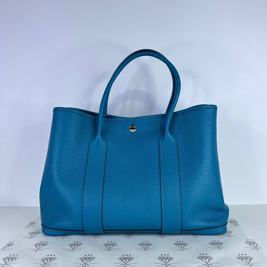 [PRE LOVED] Hermes Garden Party Tote (GPT) 36 in Bleu Zanzibar Negonda PHW (Stamp R Square - 2014)