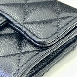 [BRAND NEW] Chanel Seasonal Flap Cardholder with zip in Black Caviar GHW (microchipped)