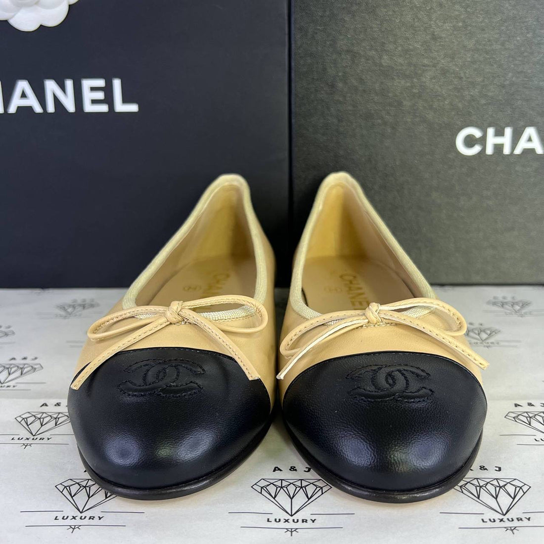 [BRAND NEW] Chanel Ballerina Flats in Beige Size 36.5EU