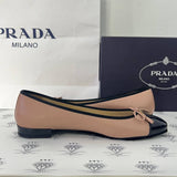 [PRE LOVED] Prada Ballerina Flats in Beige and Black Size 38EU