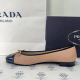 [PRE LOVED] Prada Ballerina Flats in Beige and Black Size 38EU