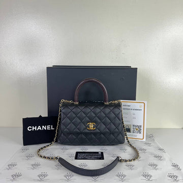 [PRE LOVED] Chanel Small Coco Lizard Handle in Black Caviar GHW (Series 30)