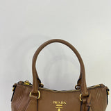 [PRE LOVED] Prada 1BC032 2-way Bag in Cannella Vitello Phoenix Leather GHW