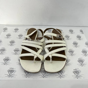 [PRE LOVED] Hermes Kelly Transat Sandals in White Size 39.5EU
