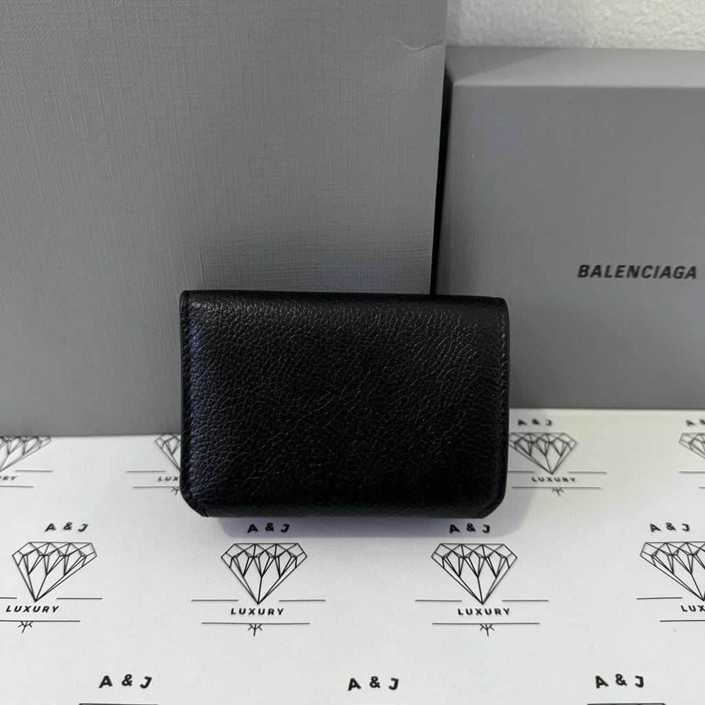 [BRAND NEW] Balenciaga Trifold Compact Wallet in Black