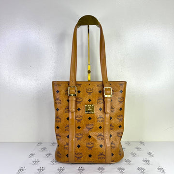 [PRE LOVED] MCM Visetos Bucket Bag in Brown GHW
