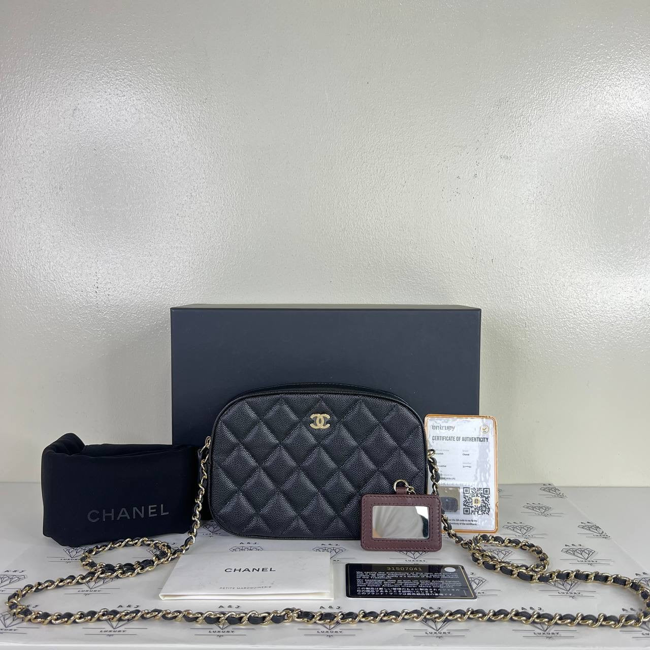 [PRE LOVED] Chanel Camera Case in Black Caviar Leather GHW (Series 31)
