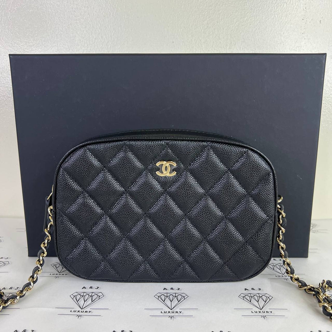 [PRE LOVED] Chanel Camera Case in Black Caviar Leather GHW (Series 31)