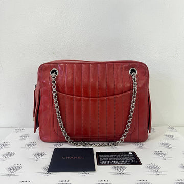 [PRE LOVED] Chanel Mademoiselle Shoulder Bag in Red Lambskin Leather SHW (Series 10)