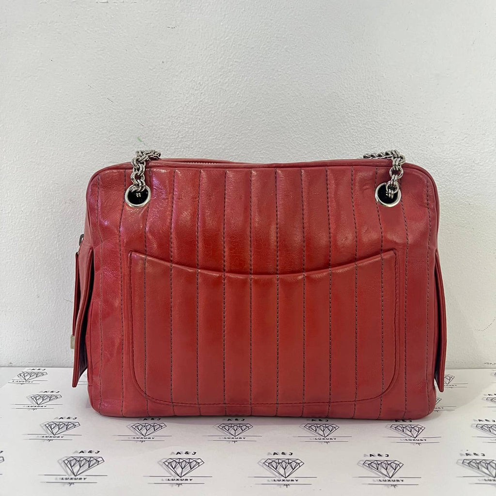 [PRE LOVED] Chanel Mademoiselle Shoulder Bag in Red Lambskin Leather SHW (Series 10)