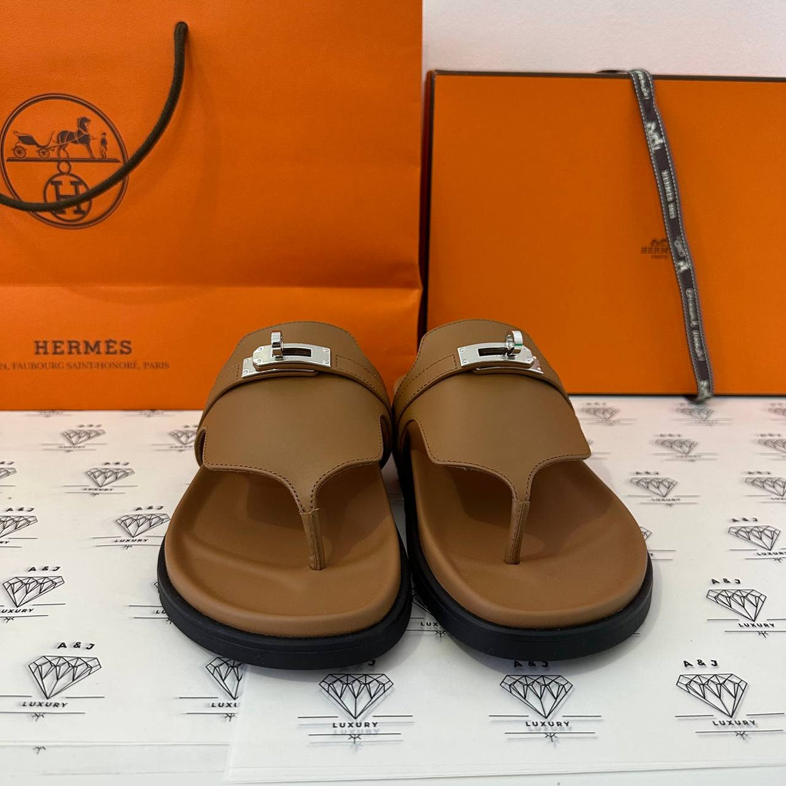 [BRAND NEW] Hermes Empire Sandals in Gold Size 37EU