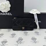[BRAND NEW] Chanel Seasonal Zip Wallet in Black Caviar GHW (microchipped)