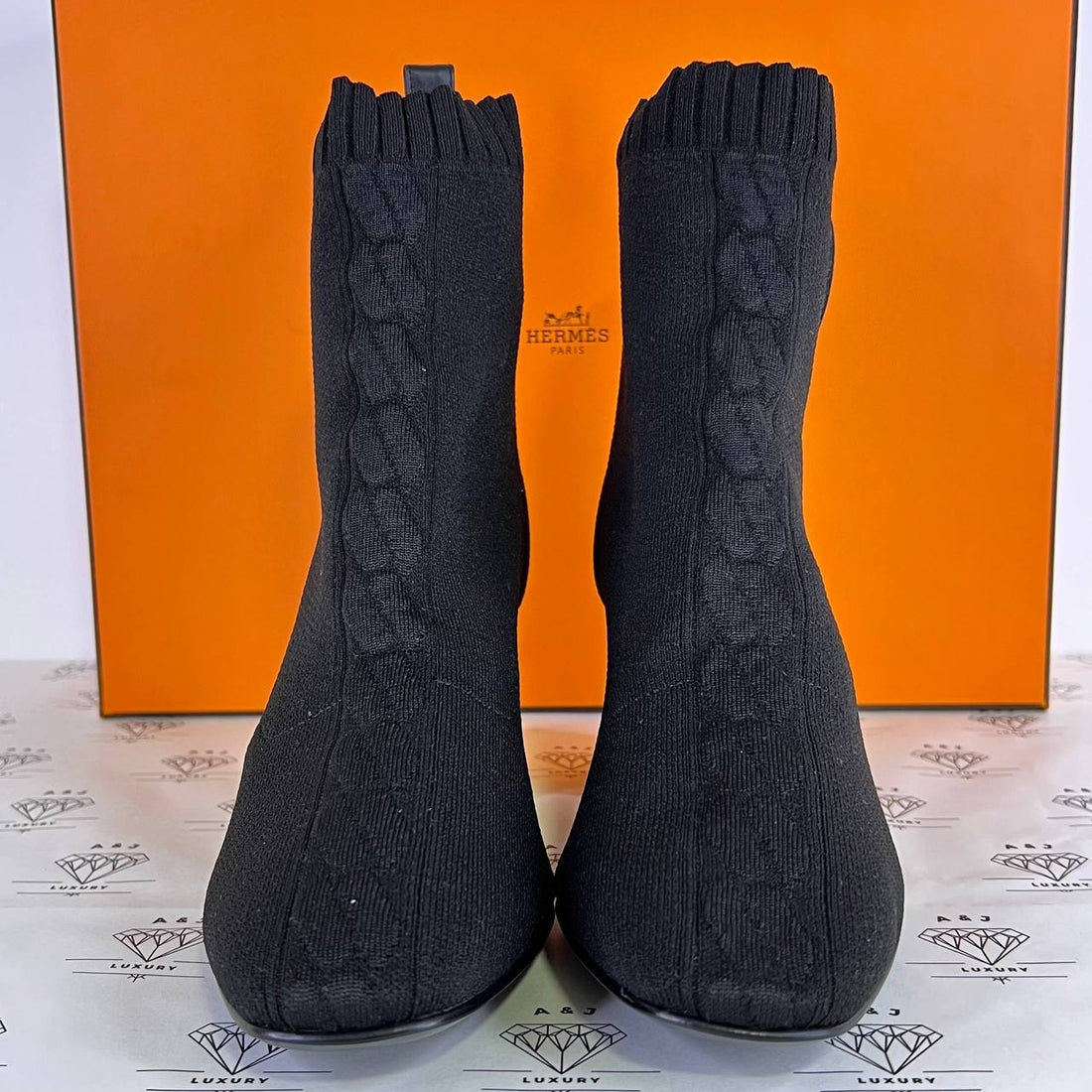 [PRE LOVED] Hermes Volver 60 Ankle Boots in Black Size 38EU