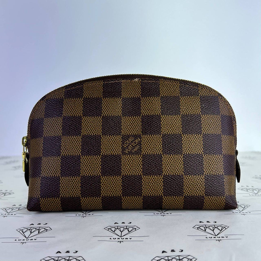 [PRE LOVED] Louis Vuitton Cosmetic Pouch PM in Damier Ebene Canvass (SR4108)